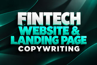 write fintech website and landing page copy