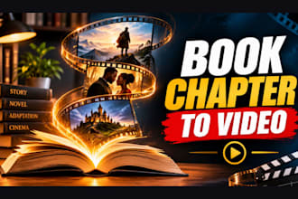 turn your book chapters into animated cinematic video promo series movie episode