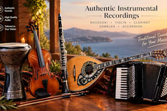 record bouzouki violin clarinet darbuka and accordion for your song