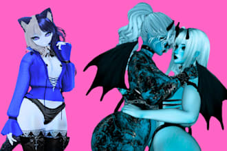 create nsfw furry vrchat avatar fursona anthro character rigging physbones unity