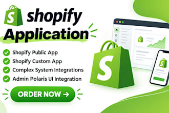 develop a custom shopify public app or private app shopify api for your store