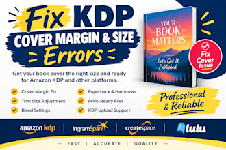 fix resize book cover fix rejected book for amazon KDP ingramspark formatting