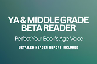 beta read your middle grade fiction or ya manuscript