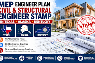 mep engineer plan civil and structural engineer stamp in texas alaska kentucky