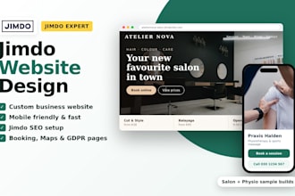 design a professional jimdo website for small business mobile and seo ready