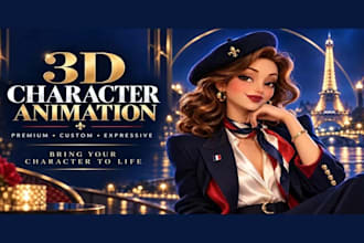 create custom 3d characters and engaging characters animation