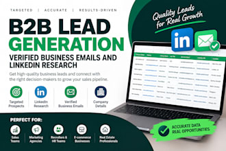 build targeted b2b lead list with verified business emails linkedin research