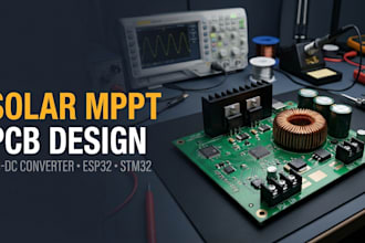 design a solar esp32 stm32 mppt charge controller dc dc converter pv bms mcu pcb