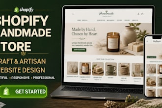 build design shopify store handmade website craft store and ecommerce website