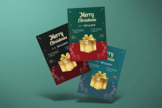design christmas flyers, holidays posters and promotional graphics