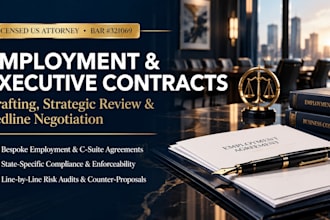 draft an executive employment agreement as a US attorney
