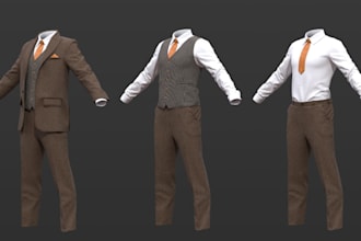 create realistic 3d garment design with animation in clo3d, second life, blender