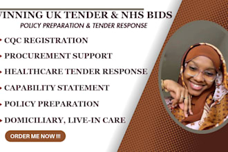 urgent 24h UK nhs healthcare tender and sq pqq itt cqc ready policy pack
