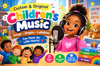 create original children music, kids songs, jingles and lullabies