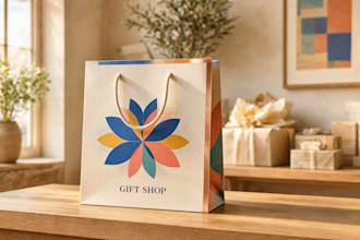 design creative shopping bags for retail businesses