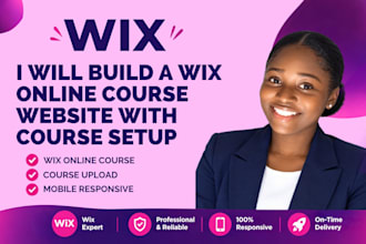 build a wix online course website with course setup