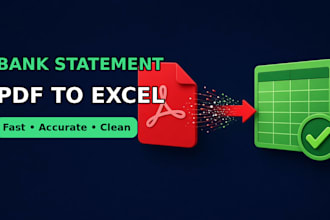 convert bank statement pdfs to clean categorized excel or CSV