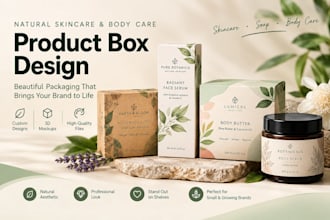 design skincare gift set boxes and matching product packaging