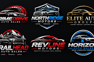 design a professional automotive, car sales, dealership, vehicle car dealer logo