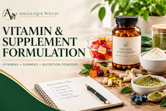 formulate vitamins, gummies and nutritional supplements