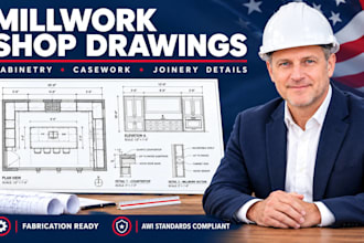 draft millwork shop drawings cabinet casework submittals joinery details