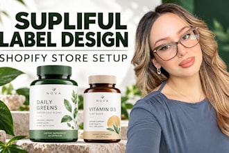 design supliful shopify supplement supliful supplement labels, upload products