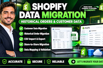 migrate shopify historical orders and customer data using matrixify CSV