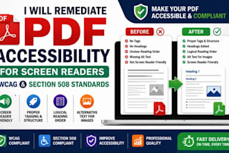 make your PDF accessible for screen readers under wcag and section 508 standards