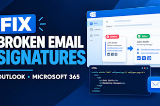 outlook HTML email signature formatting and display issues