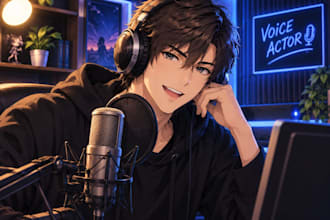 do a professional male cartoon, video game or animation anime voice over