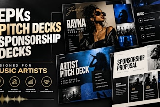 design epks, pitch decks, and sponsorship decks for music artists