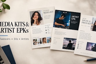 design speaker kit brand kit artist media kit influencer press kit design