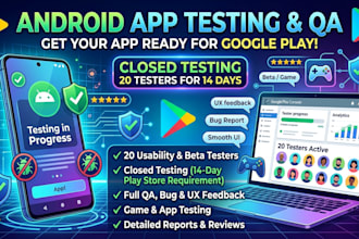 do mobile andriod app closed 12 user qa 20 usability testers website testing