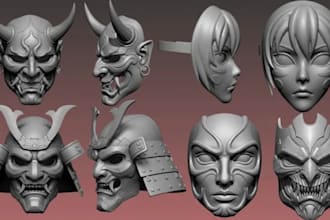 sculpt wearable 3d masks and cosplay helmets with stl files for printing