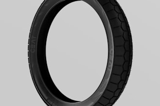 create accurate 3d tire, treadpattern, wheel model, detail with photoreal render