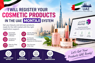 register your cosmetic products in the uae montaji system