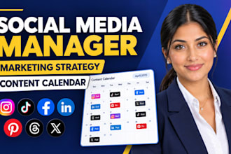 create social media marketing strategy for growth and content calender