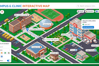 design an interactive illustrated map for your school, clinic or office