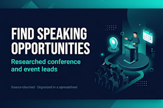find speaking opportunities and conference leads for you