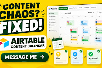 build an airtable content calendar and approval workflow