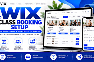 set up wix class and group session bookings