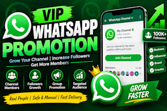 promote your whatsapp channel and increase followers and members
