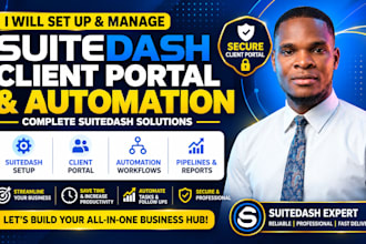 setup suitedash crm, suitedash client portal suitedash, workflow automation