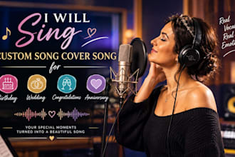 sing custom song cover song for birthday wedding congratulations anniversary