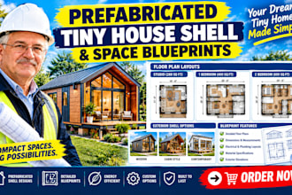 draw architectural tiny house blueprints and modular cabin plans az