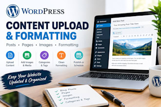 upload and format blog posts in wordpress with images and links