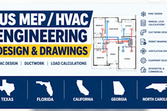 create massachusetts texas florida mep hvac ductwork design