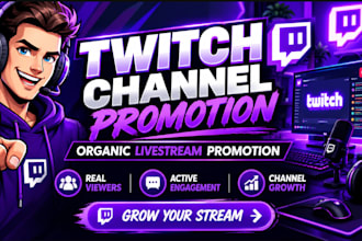 organically promote and bring live viewers to your twitch and youtube livestream