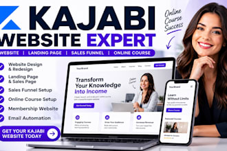 design kajabi website kajabi landing page kajabi sales funnel and online course