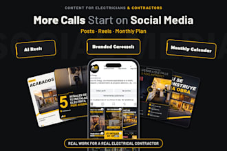 create social media posts and ai reels for electricians and contractors